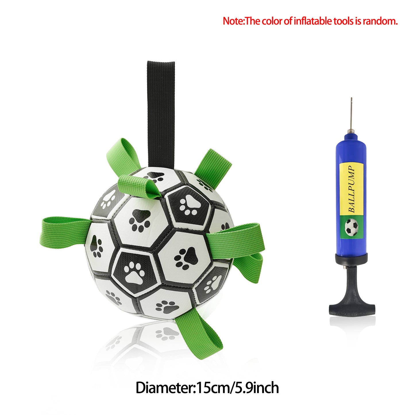 Interactive Dog Football Toy Soccer Inflated Training Toy For Dogs Outdoor Border Pet Supplies