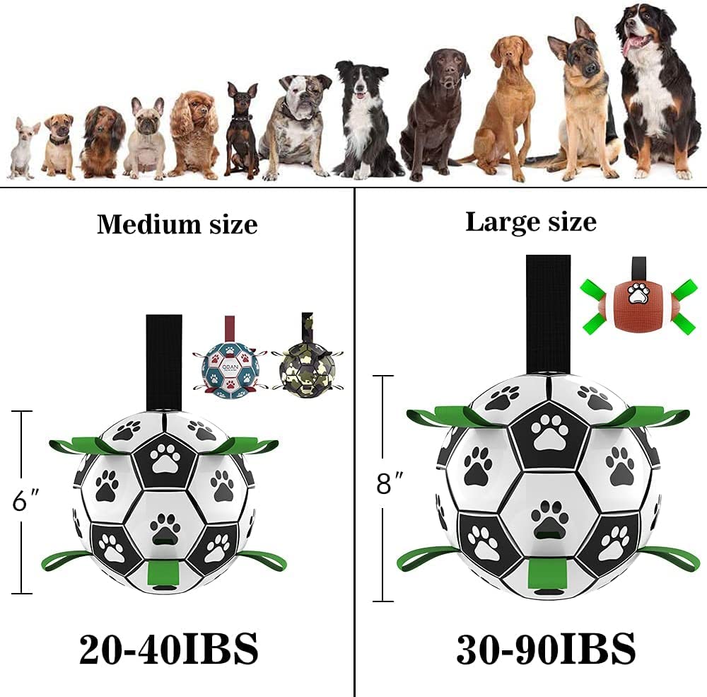 Interactive Dog Football Toy Soccer Inflated Training Toy For Dogs Outdoor Border Pet Supplies
