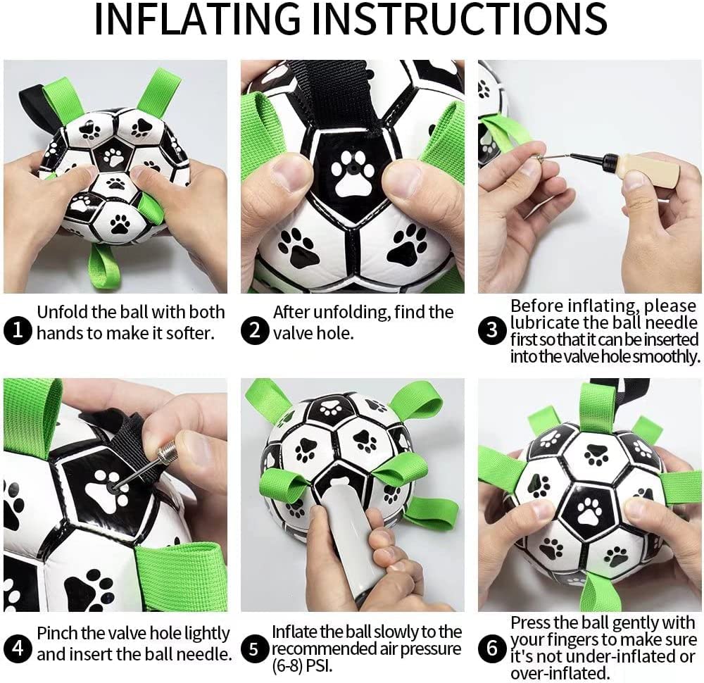 Interactive Dog Football Toy Soccer Inflated Training Toy For Dogs Outdoor Border Pet Supplies