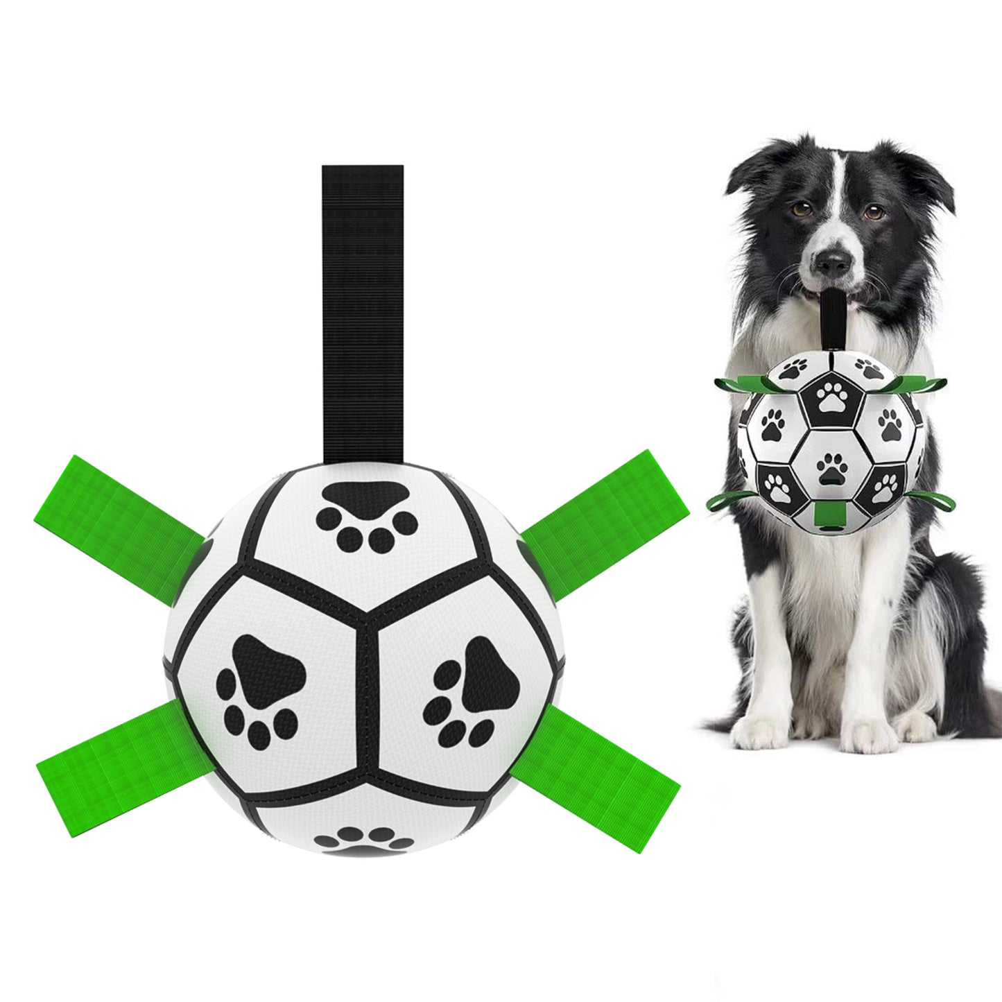 Interactive Dog Football Toy Soccer Inflated Training Toy For Dogs Outdoor Border Pet Supplies