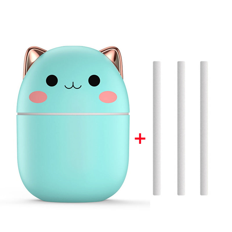 Air Humidifier Cute Cat Ultra-Silent Aromatherapy Air Purifier With Led Cool Mist Spray