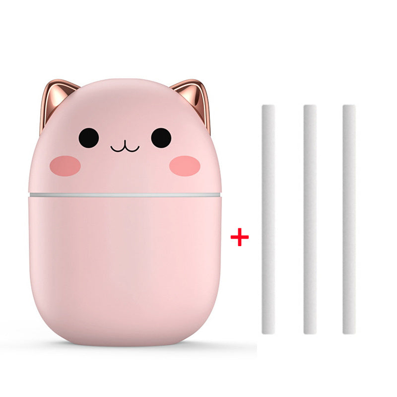 Air Humidifier Cute Cat Ultra-Silent Aromatherapy Air Purifier With Led Cool Mist Spray